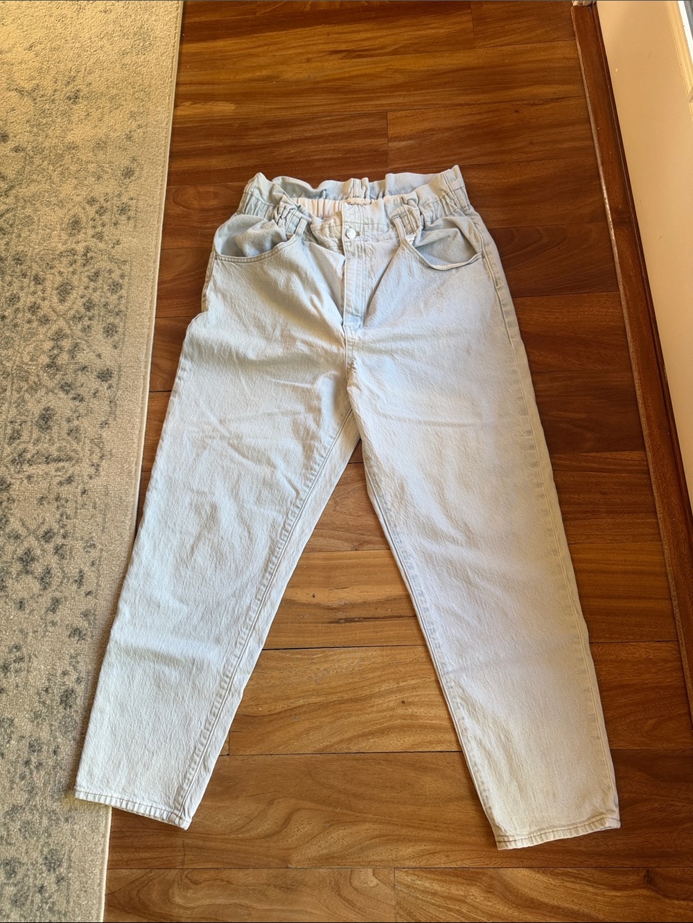 Madewell - High-Waist Light Blue Paperbag Jeans for Women
